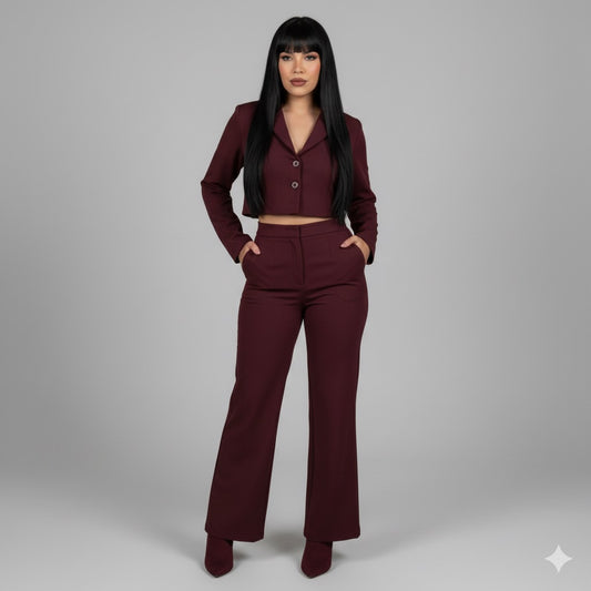 Set de palazo y blazer