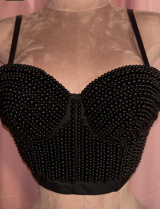 Corset top en pedrería