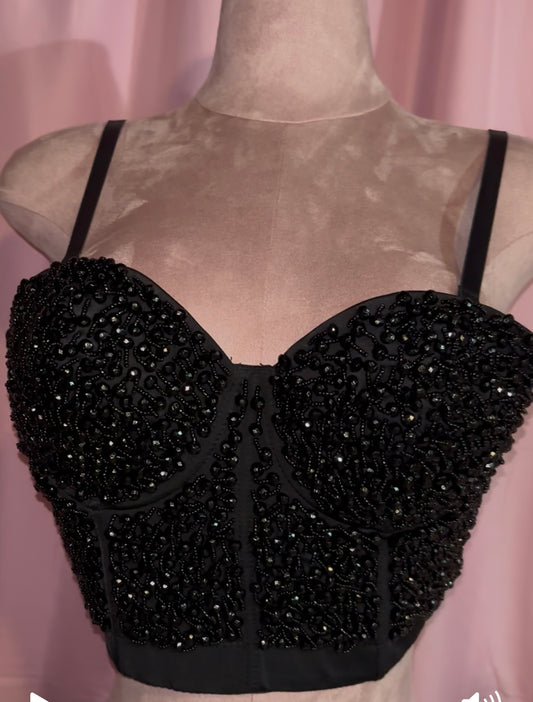 Corset en pedrería/lentejuelas
