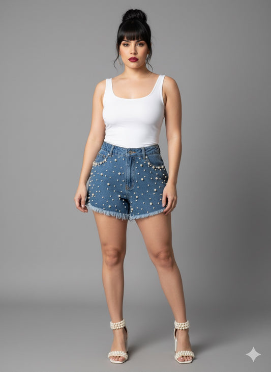 Mahón/short en pedrería