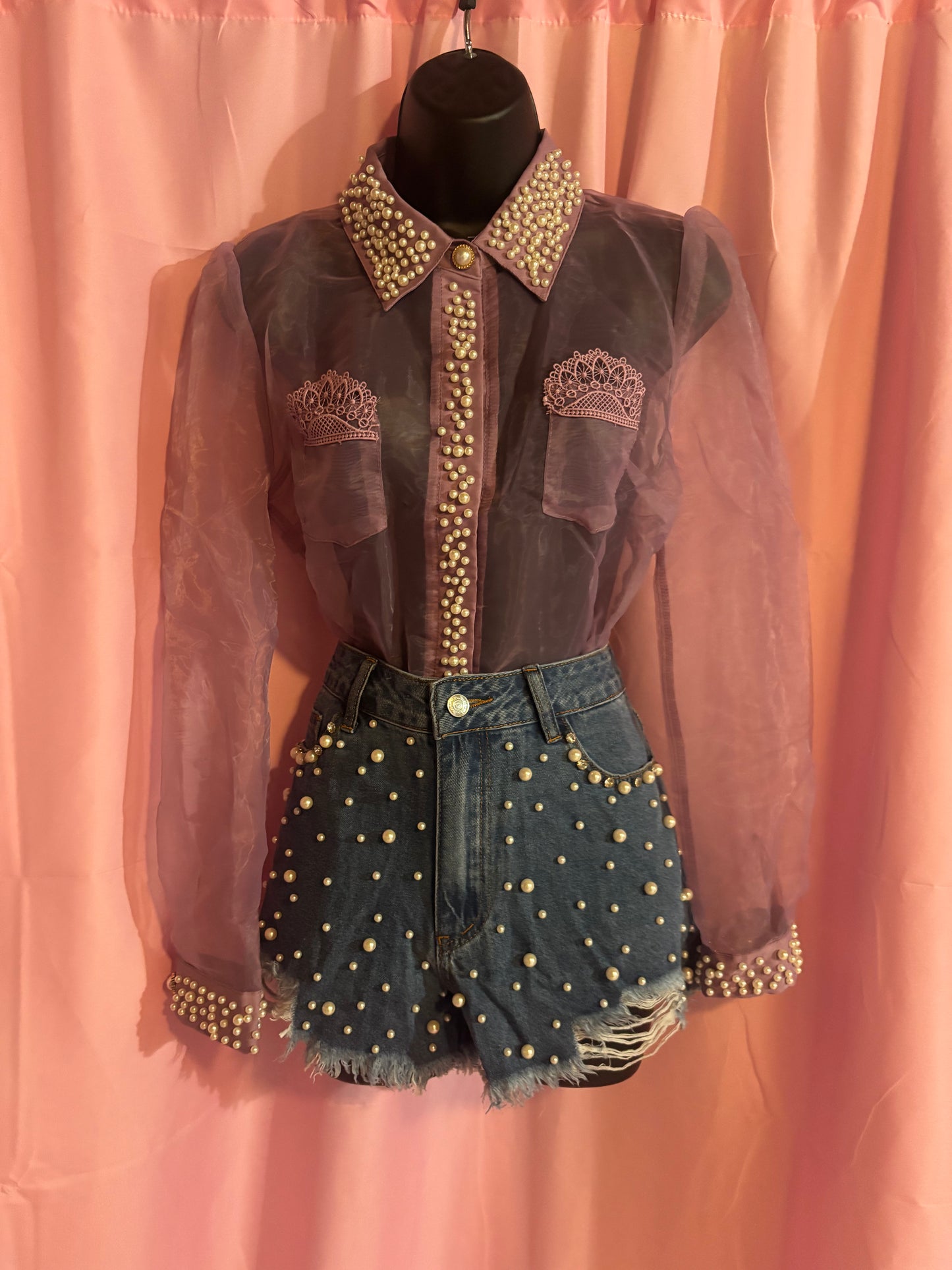 Blusa en pedrería