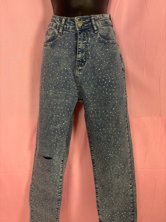 Bottom en mahon con rhinestones