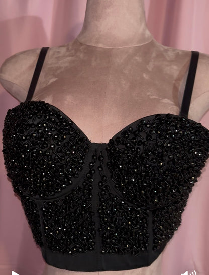 Corset en pedrería/lentejuelas